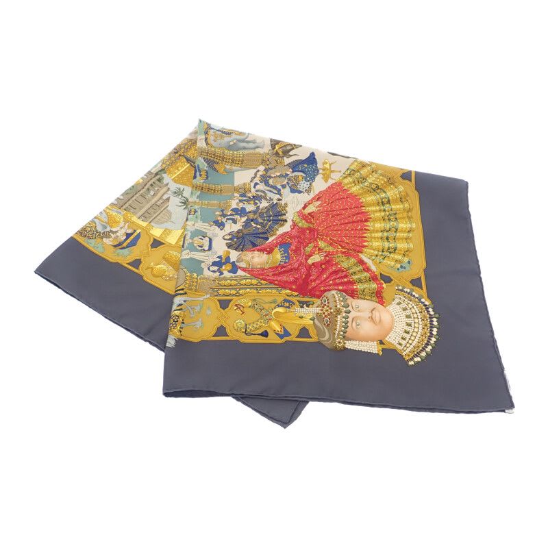 Hermes CARE 90 Splendeur DES Maharajas Maharaja's Splendor India Scarf Silk