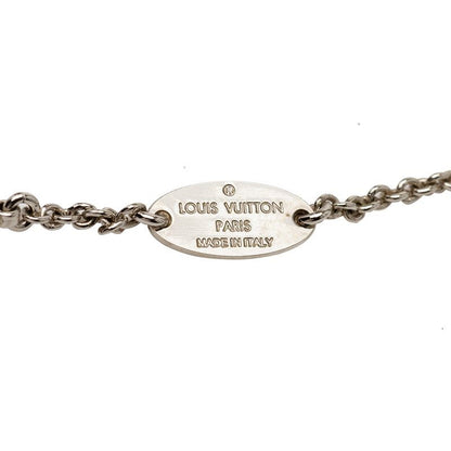 Louis Vuitton Essential V Pendant Necklace M63197 Silver Metal Women's Louis