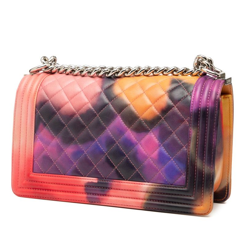 Chanel Matelasse Cocomark Boy Chanel Chain Shoulder Bag Lambskin Women's Chanel