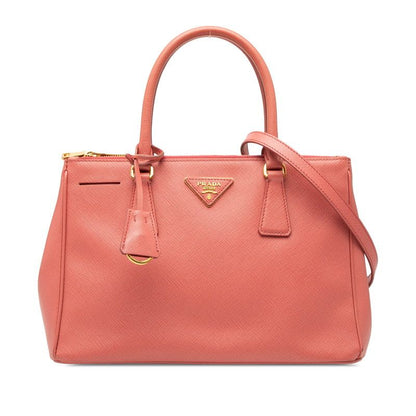 Prada Galleria Handbag Shoulder 2way Bn2274 Pink Saffiano Leather Women's Prada