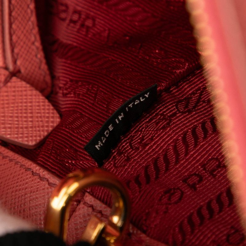 Prada Galleria Handbag Shoulder 2way Bn2274 Pink Saffiano Leather Women's Prada