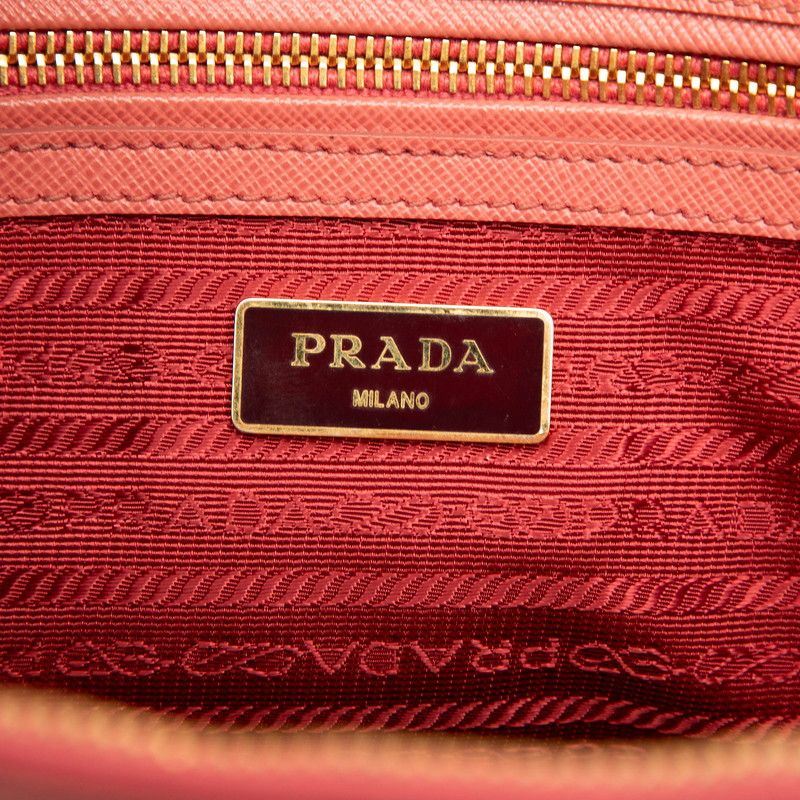 Prada Galleria Handbag Shoulder 2way Bn2274 Pink Saffiano Leather Women's Prada