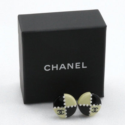 Chanel Cocomark Bicolor Plastic X Gold Plated Black White 02a Ladies 6.9g