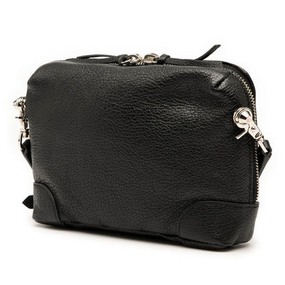 Balenciaga Reporter Shoulder Bag Crossbody 488798 Black Leather Women's