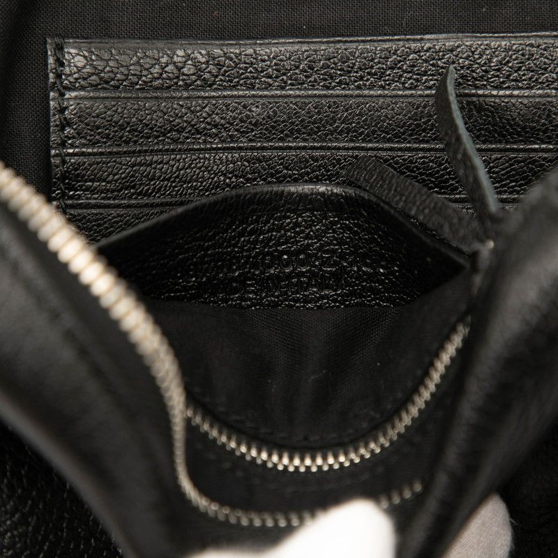 Balenciaga Reporter Shoulder Bag Crossbody 488798 Black Leather Women's