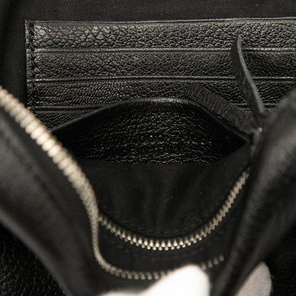 Balenciaga Reporter Shoulder Bag Crossbody 488798 Black Leather Women's