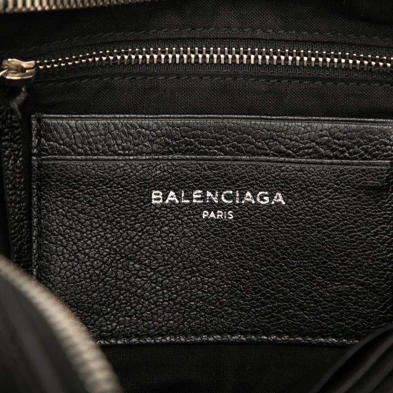 Balenciaga Reporter Shoulder Bag Crossbody 488798 Black Leather Women's