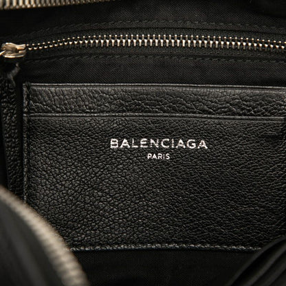 Balenciaga Reporter Shoulder Bag Crossbody 488798 Black Leather Women's