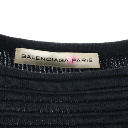 Balenciaga Half Sleeve Cotton One Piece Dress Women's Black 293639 T3055