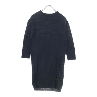 Balenciaga Half Sleeve Cotton One Piece Dress Women's Black 293639 T3055