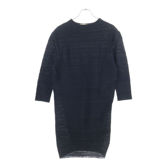 Balenciaga Half Sleeve Cotton One Piece Dress Women's Black 293639 T3055