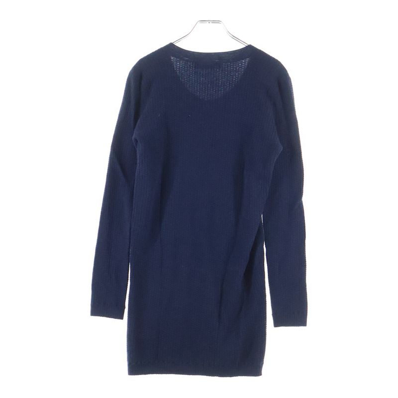 Balenciaga Long Sleeve Knit Dress Women's Navy 273280 T1190