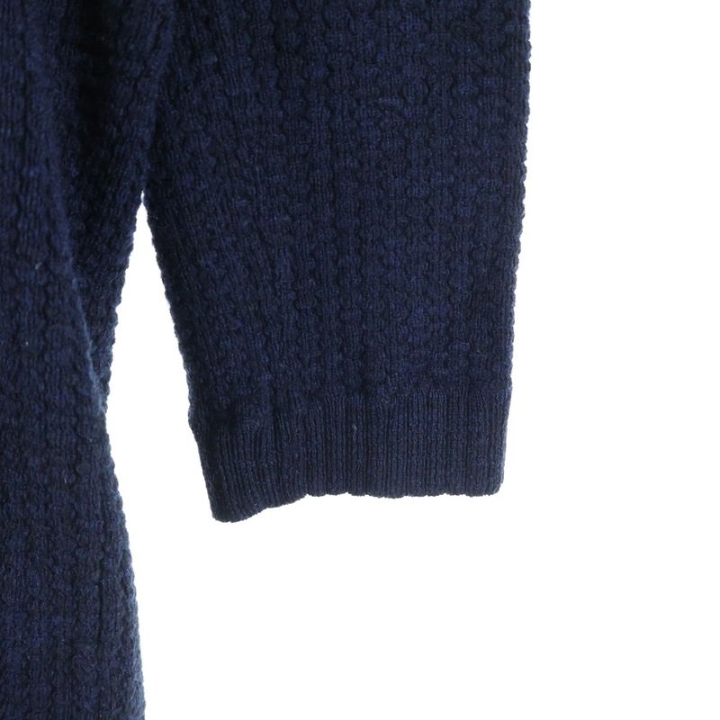 Balenciaga Long Sleeve Knit Dress Women's Navy 273280 T1190