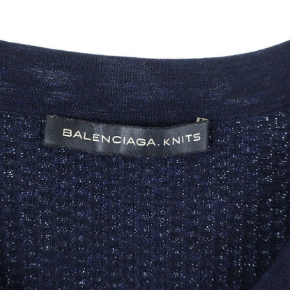 Balenciaga Long Sleeve Knit Dress Women's Navy 273280 T1190