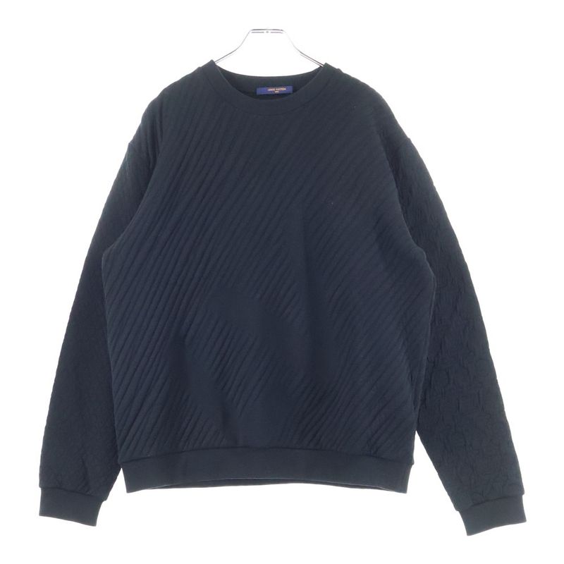 Louis Vuitton 22aw Monogram Crew Neck Sweatshirt Black Rm222v Ns0 Hny02w