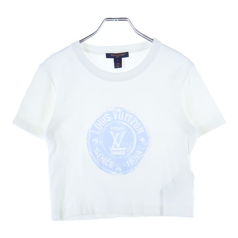 Louis Vuitton 25aw LV Logo Print Crew Neck Cropped Short Length Short Sleeve