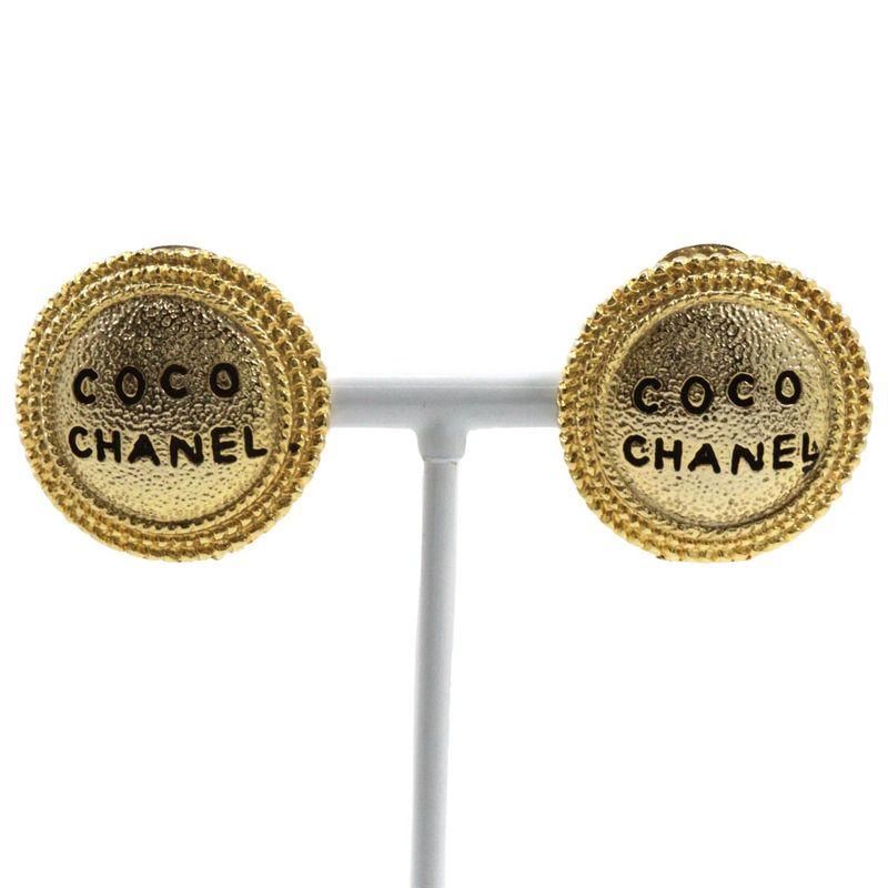 Chanel Coco Chanel Vintage Gold Plated Ladies 18.6g Earring
