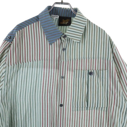 Loewe Paula's Ibiza Striped All Over Pattern Multicolor Pocket Short Sleeve