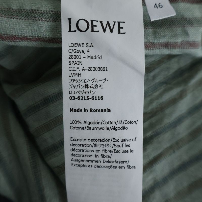 Loewe Paula's Ibiza Striped All Over Pattern Multicolor Pocket Short Sleeve