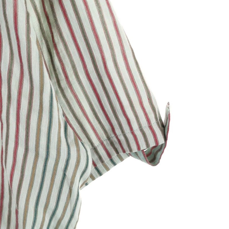 Loewe Paula's Ibiza Striped All Over Pattern Multicolor Pocket Short Sleeve