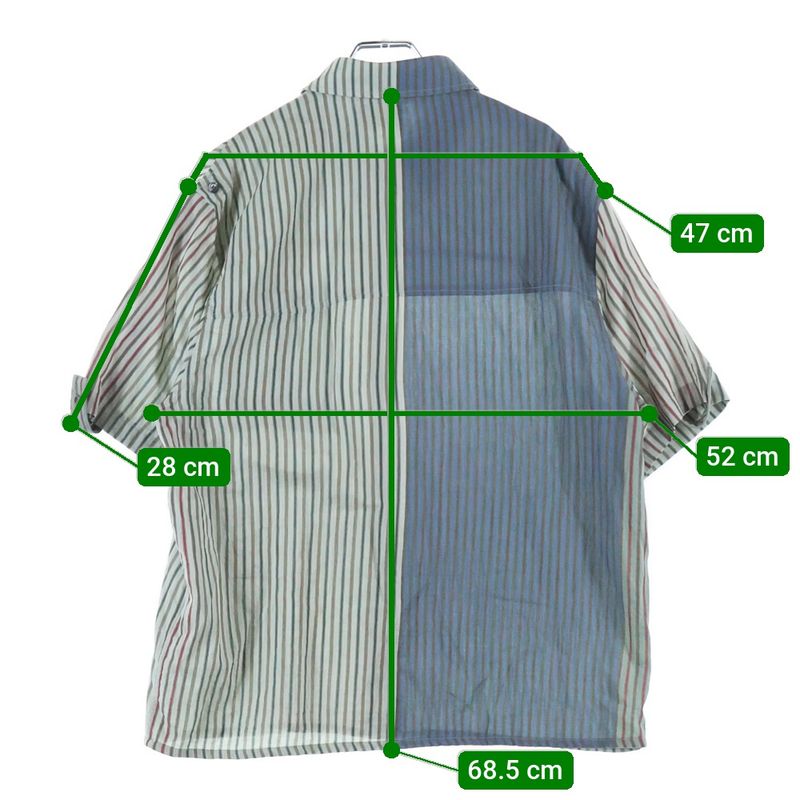 Loewe Paula's Ibiza Striped All Over Pattern Multicolor Pocket Short Sleeve