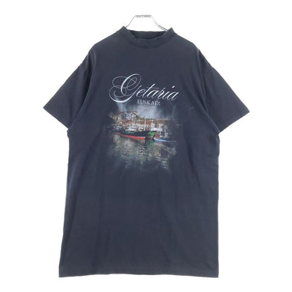 Balenciaga 25ss Oversize D T-Shirt Front Print Short Sleeve T-Shirt Cut and Sew