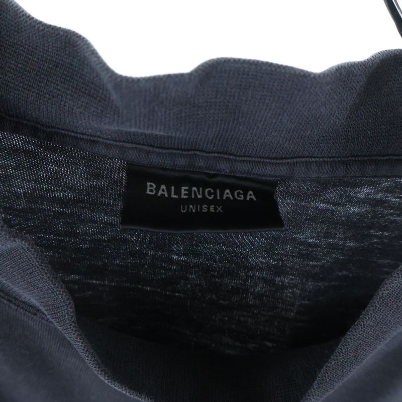 Balenciaga 25ss Oversize D T-Shirt Front Print Short Sleeve T-Shirt Cut and Sew