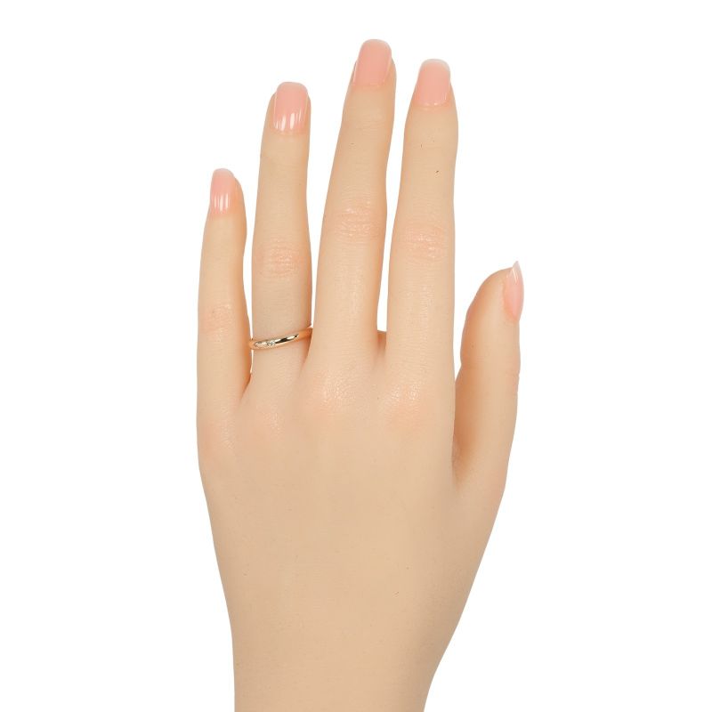 Cartier 1895 Wedding 2.5mm (0.10in) Model 18k Pink Gold X Diamond Size 9.5