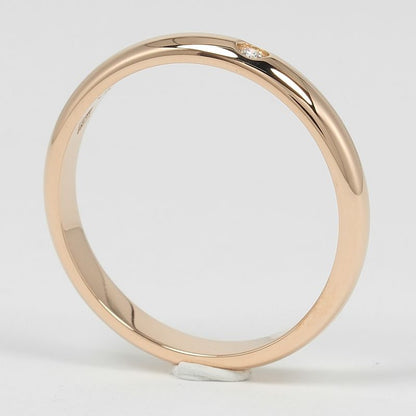Cartier 1895 Wedding 2.5mm (0.10in) Model 18k Pink Gold X Diamond Size 9.5