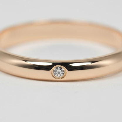 Cartier 1895 Wedding 2.5mm (0.10in) Model 18k Pink Gold X Diamond Size 9.5