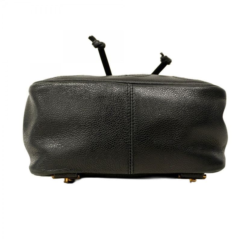 Chanel Backpack/daypack Caviar Skin Black Gold Hardware Women's