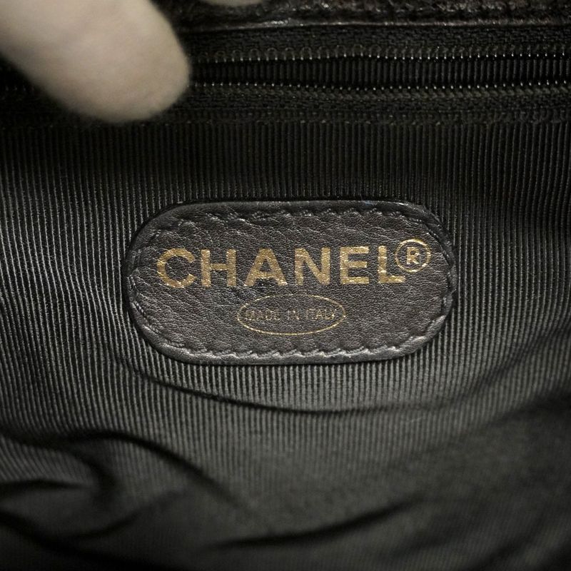 Chanel Backpack/daypack Caviar Skin Black Gold Hardware Women's