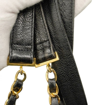 Chanel Backpack/daypack Caviar Skin Black Gold Hardware Women's