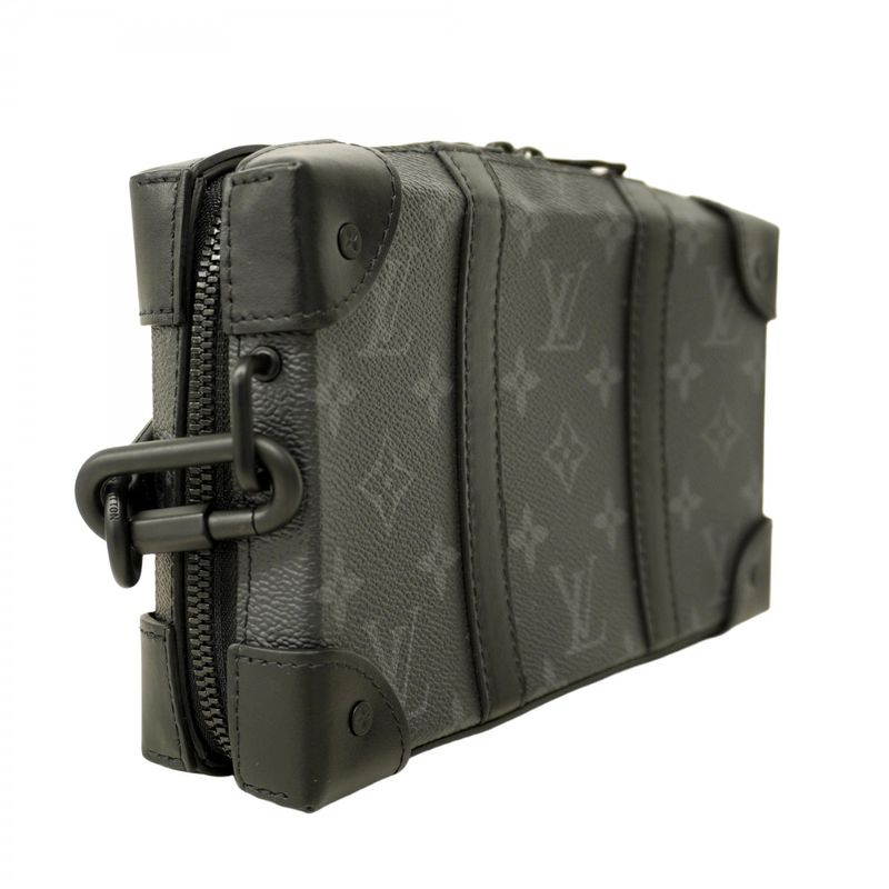 Louis Vuitton Shoulder Bag Monogram Eclipse Soft Trunk Wallet M69838 Black Men's