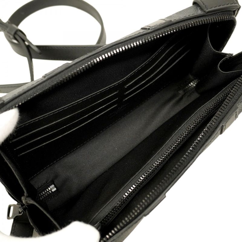 Louis Vuitton Shoulder Bag Monogram Eclipse Soft Trunk Wallet M69838 Black Men's