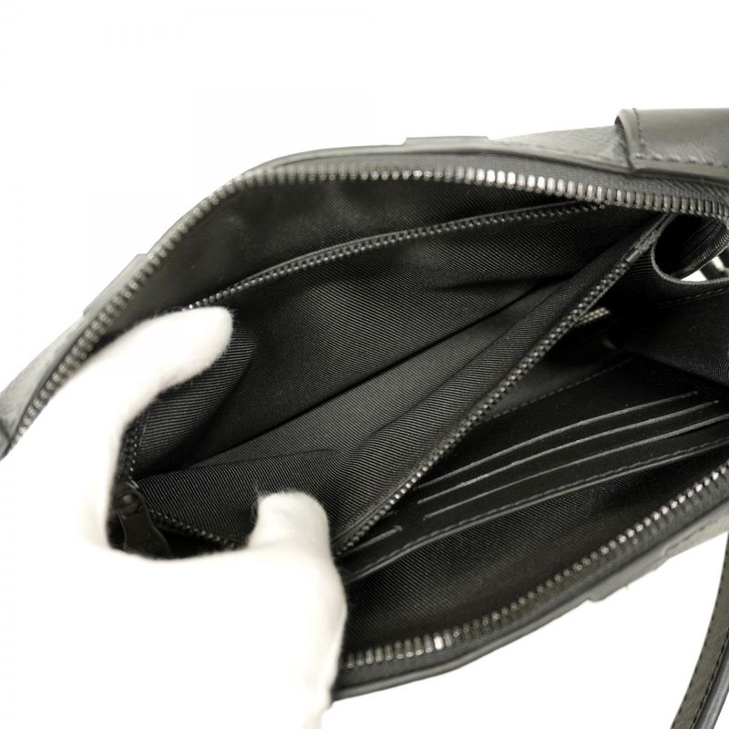 Louis Vuitton Shoulder Bag Monogram Eclipse Soft Trunk Wallet M69838 Black Men's