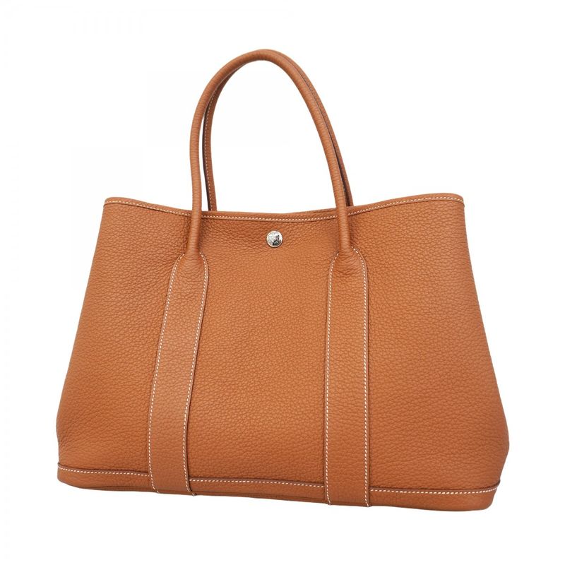 Hermes Tote Bag Garden Party PM Negonda Gold Silver Hardware D Engraved Ladies