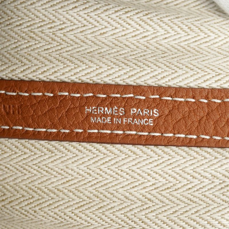 Hermes Tote Bag Garden Party PM Negonda Gold Silver Hardware D Engraved Ladies