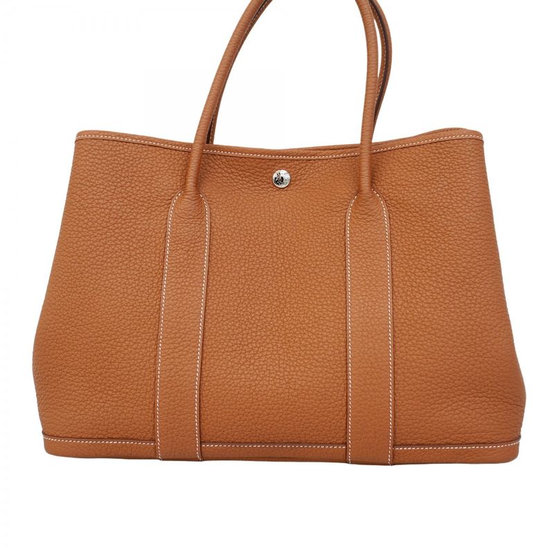 Hermes Tote Bag Garden Party PM Negonda Gold Silver Hardware D Engraved Ladies