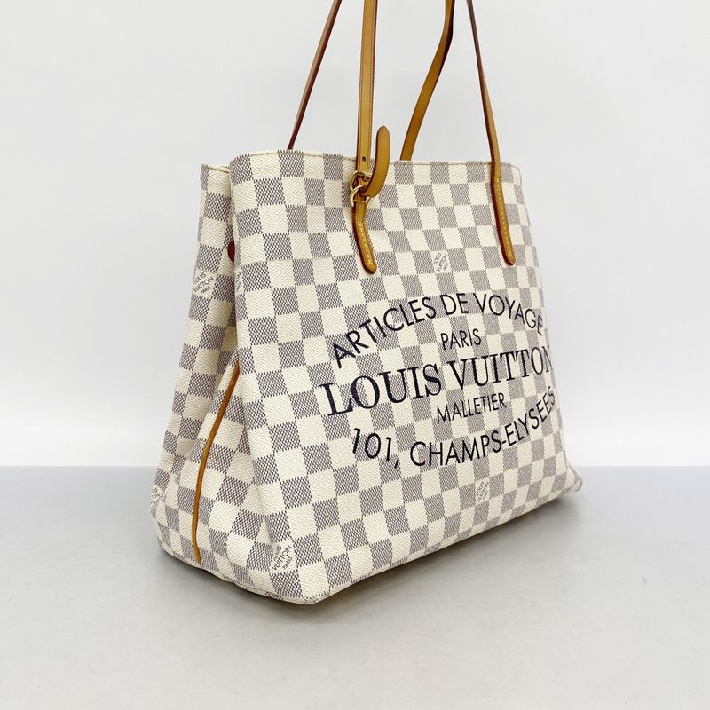Louis Vuitton Tote Bag Damier Azure Cabas MM N41375 White Ladies