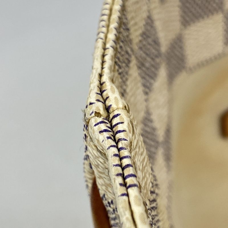 Louis Vuitton Tote Bag Damier Azure Cabas MM N41375 White Ladies