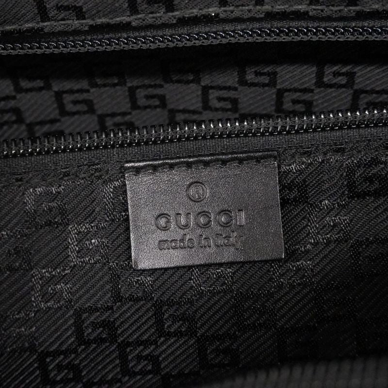 Gucci Boston Bag 002689 Nylon Black Silver Hardware Men Women Unisex