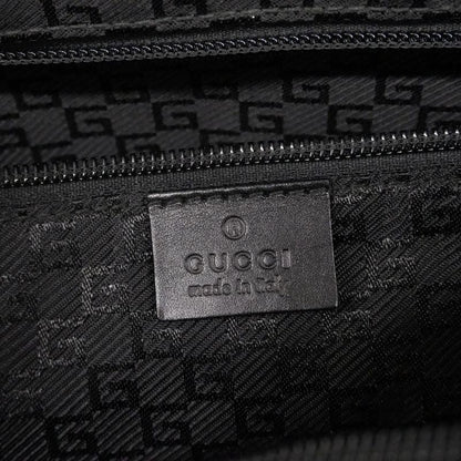 Gucci Boston Bag 002689 Nylon Black Silver Hardware Men Women Unisex