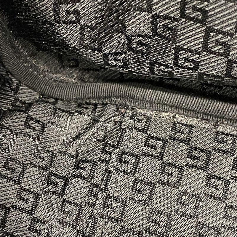 Gucci Boston Bag 002689 Nylon Black Silver Hardware Men Women Unisex