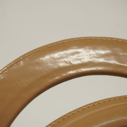 Christian Dior Handbag Cannage Lady Dior Enamel Brown Gold Hardware 2way Bag