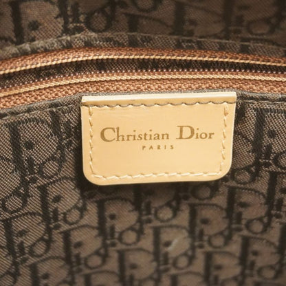 Christian Dior Handbag Cannage Lady Dior Enamel Brown Gold Hardware 2way Bag
