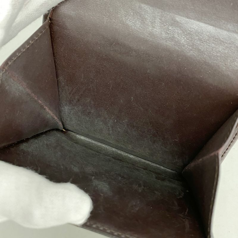 Louis Vuitton Trifold Wallet Vernis Portefeuille Elise M93523 Amarant Women's