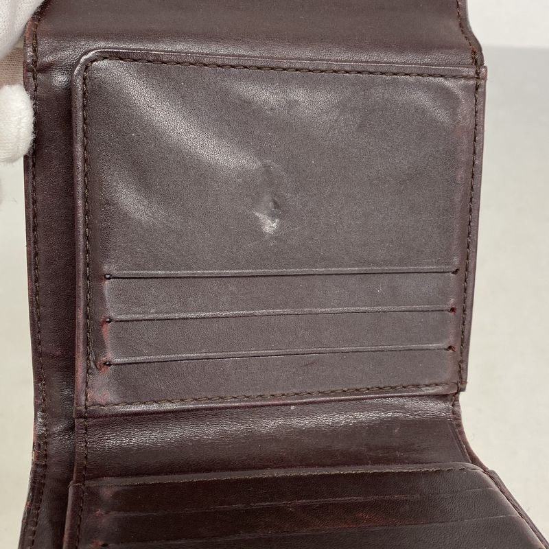 Louis Vuitton Trifold Wallet Vernis Portefeuille Elise M93523 Amarant Women's