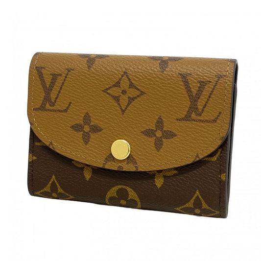 Louis Vuitton Card Case Monogram Reverse Porto Mone Rosali M82333 Brown Ladies