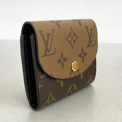 Louis Vuitton Card Case Monogram Reverse Porto Mone Rosali M82333 Brown Ladies